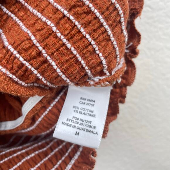 Billabong Womens Top Sz M Peasant Milkmaid Cottage Boho Hippie Western Cowgirl - Picture 5 of 8